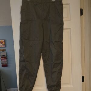 Denim Co Gray Cargo Pants Durable Cotton Blend